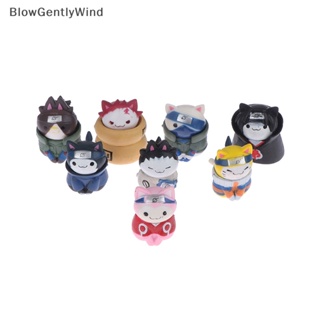 Blowgentlywind โมเดลฟิกเกอร์ อนิเมะนารูโตะ Sasuke Itachi ของขวัญ สําหรับตกแต่งบ้านตุ๊กตา 8 ชิ้น