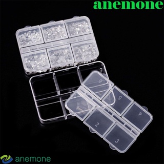 Anemone กล่องใส 6 ช่อง แบบพกพา สําหรับใส่เครื่องประดับ ต่างหู เครื่องเขียน ลูกปัด