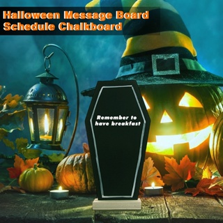 Halloween_ บอร์ดข้อความ ลายตัวอักษรฮาโลวีน ขนาดเล็ก อเนกประสงค์ สีดํา สําหรับตกแต่งบ้าน ออฟฟิศ โรงเรียน