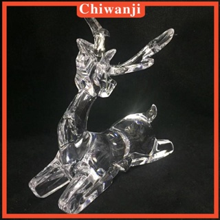 [Chiwanji] ฟิกเกอร์อะคริลิค รูปปั้นกวาง สําหรับตกแต่งบ้าน วันคริสต์มาส ห้องน้ํา คาเฟ่