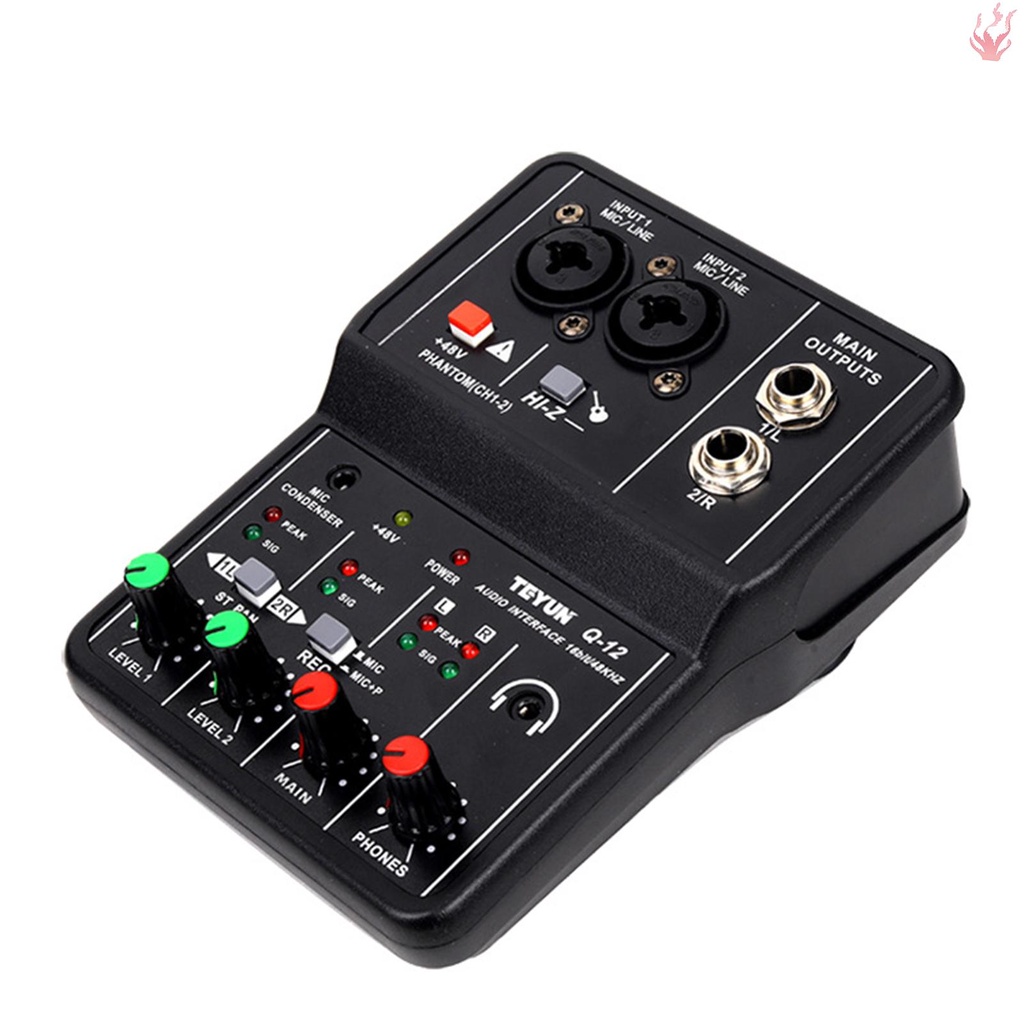 y-audio-การ์ดบันทึกเสียง-16bit-48khz-mini-usb-2-in-amp-2-out-พร้อมสาย-usb-b-48v-สําหรับ-m