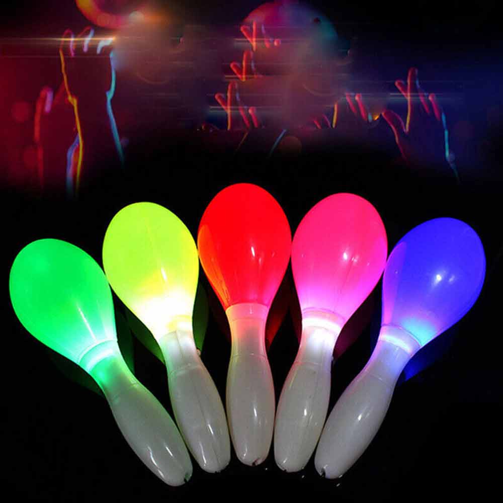 2 x Light Up LED Light Up Maracas Multi Colour Sensory Toy Shopee