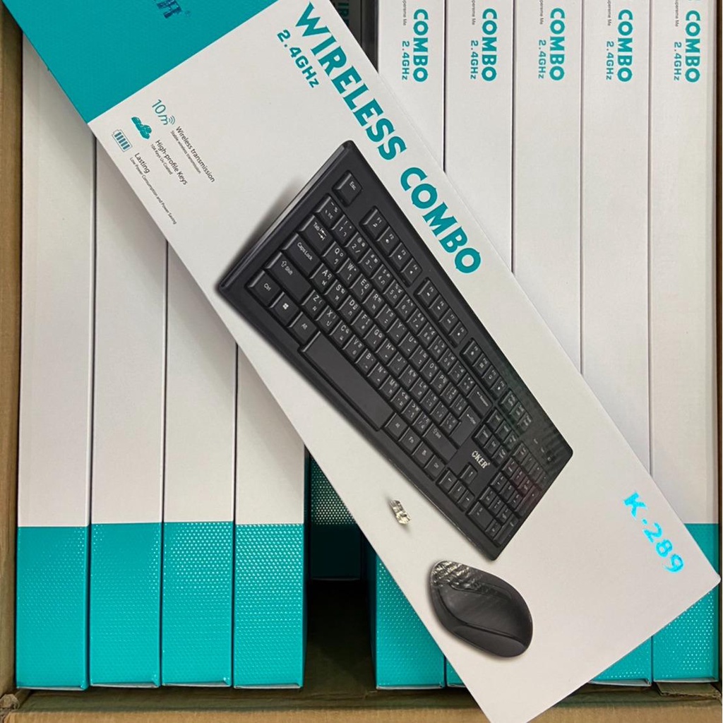 OKER K289 คีย์บอร์ด+เมาส์ไร้สายkeyboard mouse ไร้สาย | Shopee Thailand