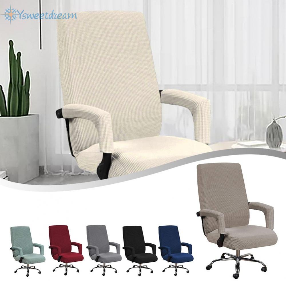 【SWTDRM】Navy Blue Office Chair Cover Soft Fabrics and Instant Refresh