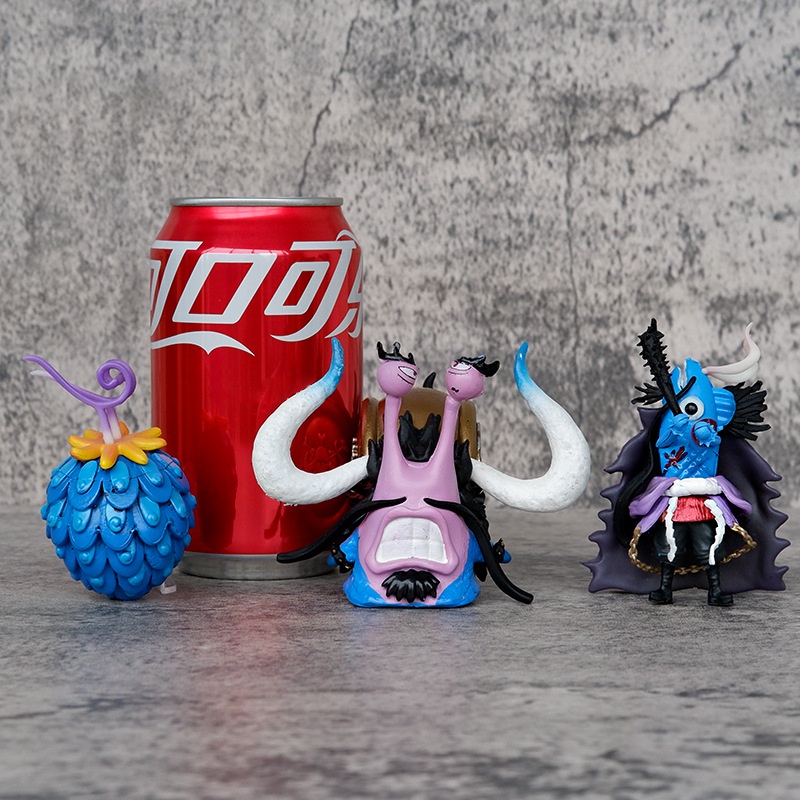 โมเดลฟิกเกอร์-one-piece-kaidou-wow-fruit-snail-kaidou-fish-kaidou-ของเล่นสะสม-สําหรับเด็ก-23-3-ชิ้น