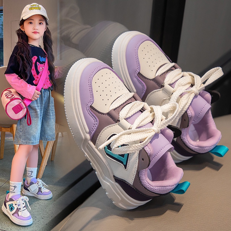 do-re-mi-รองเท้าผ้าใบระบายอากาศบล็อกสีแฟชั่นสำหรับเด็กชายและเด็กหญิง