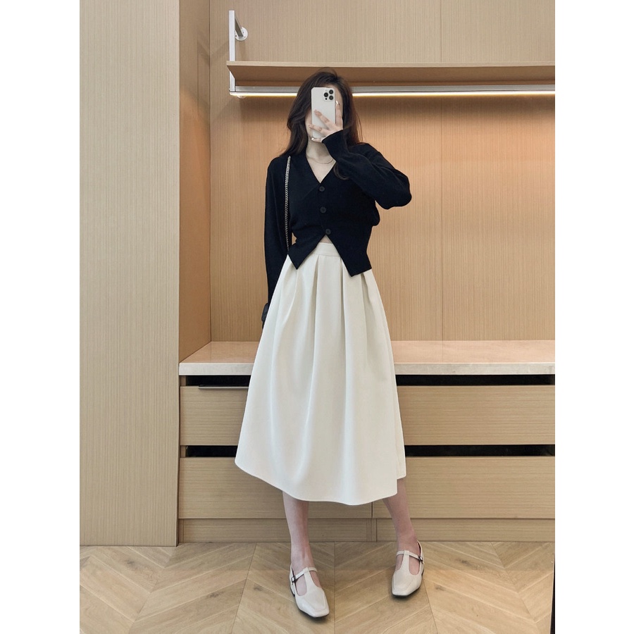 1298-เสื้อแจ็กเก็ตคาร์ดิแกน-ผ้าถัก-สีดํา-สไตล์ฝรั่งเศส-แฟชั่นฤดูใบไม้ร่วง-ฤดูหนาว-สําหรับผู้หญิง-ugr1