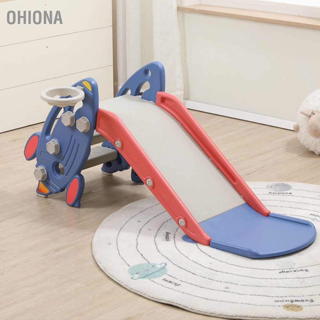 ohiona-เด็กวัยหัดเดินสไลด์พลาสติกมัลติฟังก์ชั่นปลอดภัยง่ายต่อการจัดเก็บเด็กสไลด์พับสำหรับในร่มกลางแจ้ง