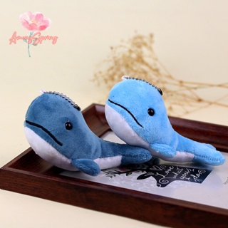 Amongspring&gt; พวงกุญแจ จี้ตุ๊กตาปลาวาฬ แบบนิ่ม เหมาะกับของขวัญ สําหรับตกแต่งรถยนต์ กระเป๋าเดินทาง