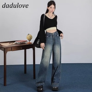 DaDulove💕 2023 Autumn and Winter New American Style Retro Washed Jeans Niche High Waist Wide Leg Pants Trousers