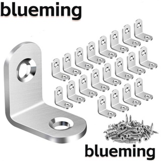 Blueming2 ตัวยึดมุม รูปตัว L 0.78 X 0.78 นิ้ว 20 X 20 มม. สกรู 40 ชิ้น และตัวยึดเฟอร์นิเจอร์ สเตนเลส 20 ชิ้น