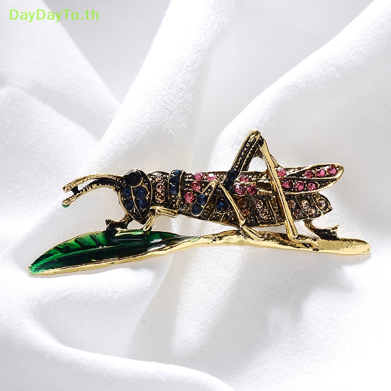 daydayto-เข็มกลัด-รูปแมลง-ประดับพลอยเทียม-สไตล์วินเทจ-สําหรับตกแต่งเสื้อกันหนาว