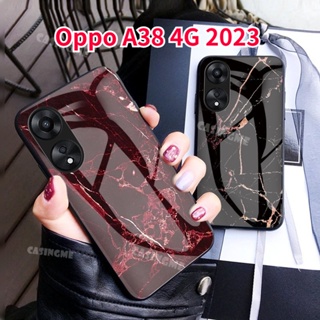 เคสโทรศัพท์มือถือกระจกนิรภัย แบบนิ่ม กันกระแทก สําหรับ Oppo A18 4G 2023 A38 38A A 38 A38 2023 4G 5G