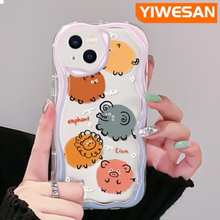 เคสโทรศัพท์มือถือ ซิลิโคนใส กันกระแทก ลายการ์ตูนสวนสัตว์น่ารัก สีสันสดใส สําหรับ iPhone 14 Pro Max 14 Plus 13 Pro Max 13 Mini