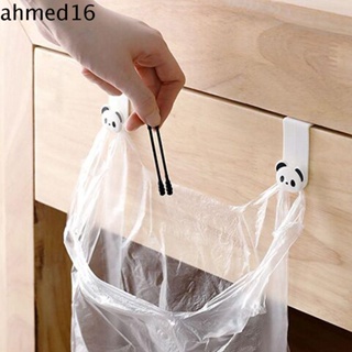 Ahmed ตะขอแขวนถุงขยะพลาสติก ลายแพนด้าน่ารัก ประหยัดพื้นที่ สีขาว สร้างสรรค์ สําหรับแขวนถุงขยะติดผนัง ห้องครัว 2 ชิ้น