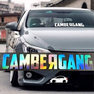 Cambergang สติกเกอร์ ลาย Hellaflush JDM สําหรับติดตกแต่งกระจกหน้ารถยนต์