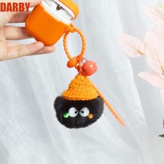 Darby พวงกุญแจ จี้ลูกบอลถ่านหิน กระดิ่งน่ารัก ตุ๊กตาพวงกุญแจ แฟชั่น ของเล่นการ์ตูน Kawaii ตาโต พวงกุญแจเด็กผู้หญิง
