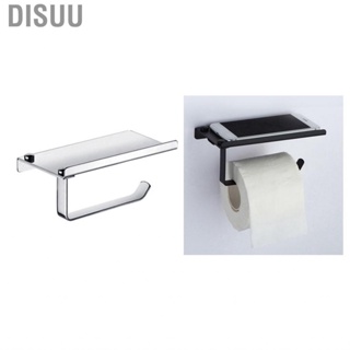 Disuu Toilet Paper Holder with Shelf Multipurpose Rustproof Rack for Home Bathroom Hotel Restaurant