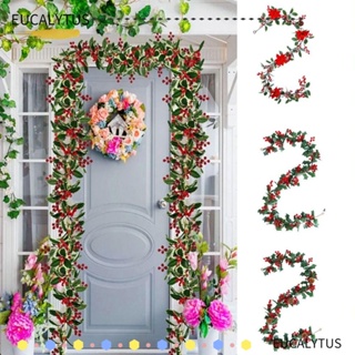 Eutus เถาวัลย์เบอรี่ประดิษฐ์ สีแดง DIY สําหรับตกแต่งผนัง ประตู คริสต์มาส