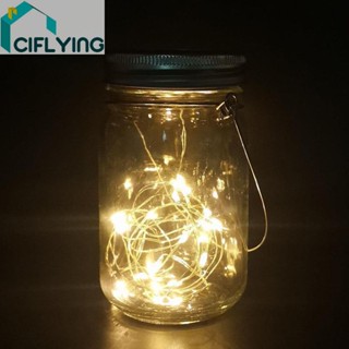 [Ciflys.Th] สายไฟหิ่งห้อย Led 20 ดวง พลังงานแสงอาทิตย์ สําหรับตกแต่งสวนคริสต์มาส DIY