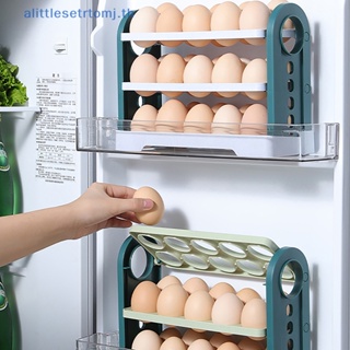 Alittlese กล่องลิ้นชักเก็บไข่ 3 ชั้น ความจุขนาดใหญ่ 30 ช่อง สําหรับตู้เย็น TH