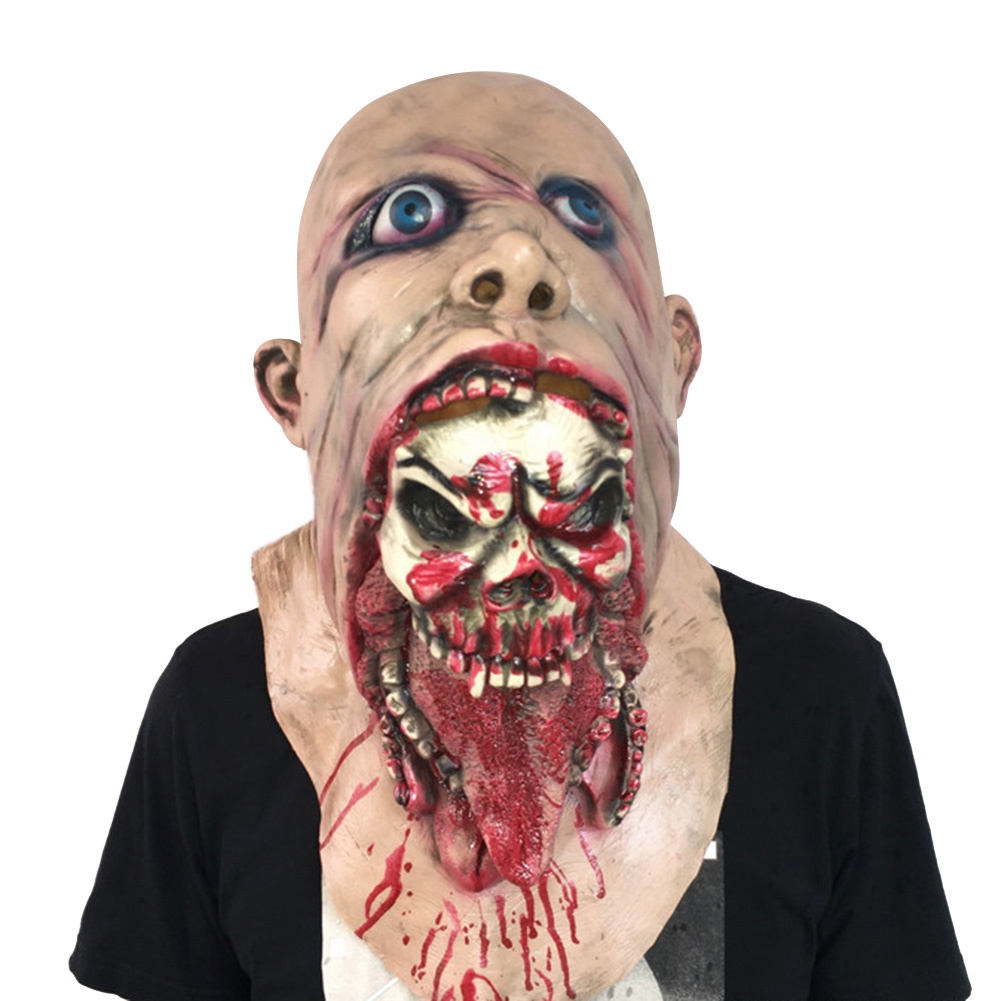 halloween-หน้ากากยาง-รูปหน้าผีดิบเลือดน่ากลัว-สําหรับผู้ใหญ่-พร็อพคอสเพลย์ฮาโลวีน