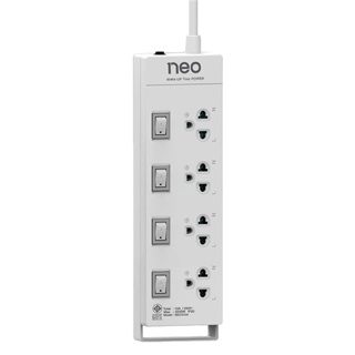 NEO ปลั๊กไฟ (มอก.) 4 ช่อง รุ่น 3134 สีขาว