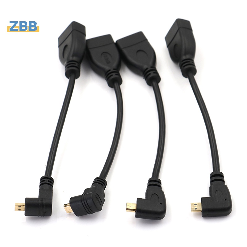 Zbb> อะแดปเตอร์แปลงสายเคเบิล Micro HDMI ตัวผู้ เป็น HDMI ตัวเมีย มุม ...