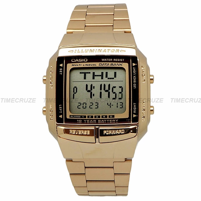 [Time Cruze] Casio DB360 Databank Illuminator Adjustable Gold Tone Digital Men Watch DB360G9A