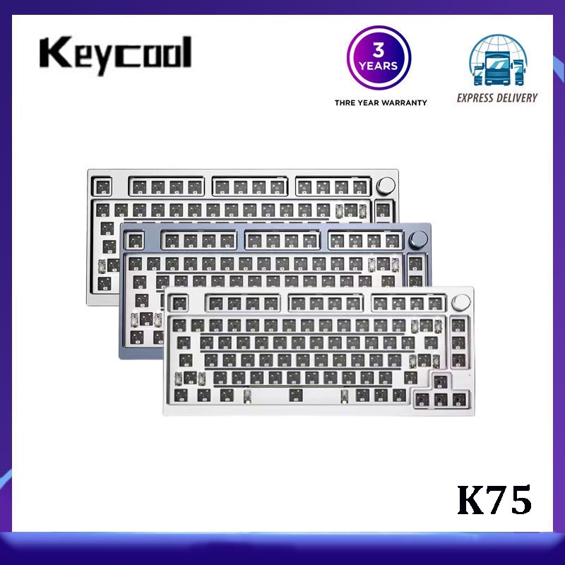 Keycool K75 ชุดคีย์บอร์ดโลหะ CNC มีไฟแบ็คไลท์ RGB DIY | Shopee Thailand