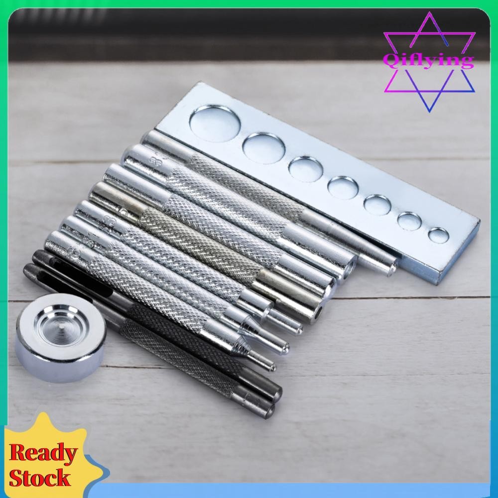 11 ชิ้น Die Punch Hole Snap Rivet ปุ่ม Setter ชุดฐานสําหรับเครื่องมือ ...