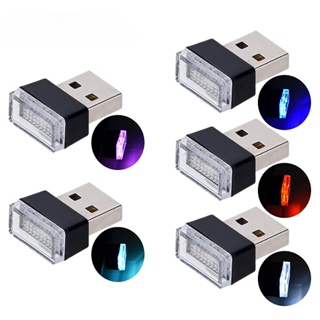 หลอดไฟนีออน LED 5V ชาร์จ USB สีขาว สีแดง สําหรับตกแต่งภายในรถยนต์ 1 ชิ้น