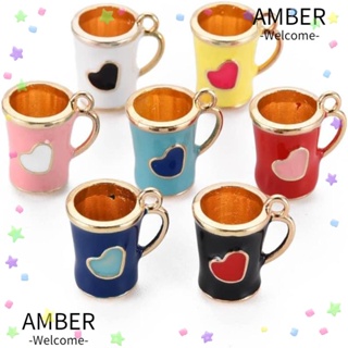 Amber เครื่องรางถ้วยกาแฟ โลหะผสม 13.5*12.5 มม. 20 ชิ้น DIY