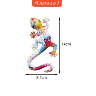 [Amleso1] รูปปั้นตุ๊กแก หลากสีสัน สําหรับตกแต่งผนัง ห้องนอน สํานักงาน ตู้เย็น