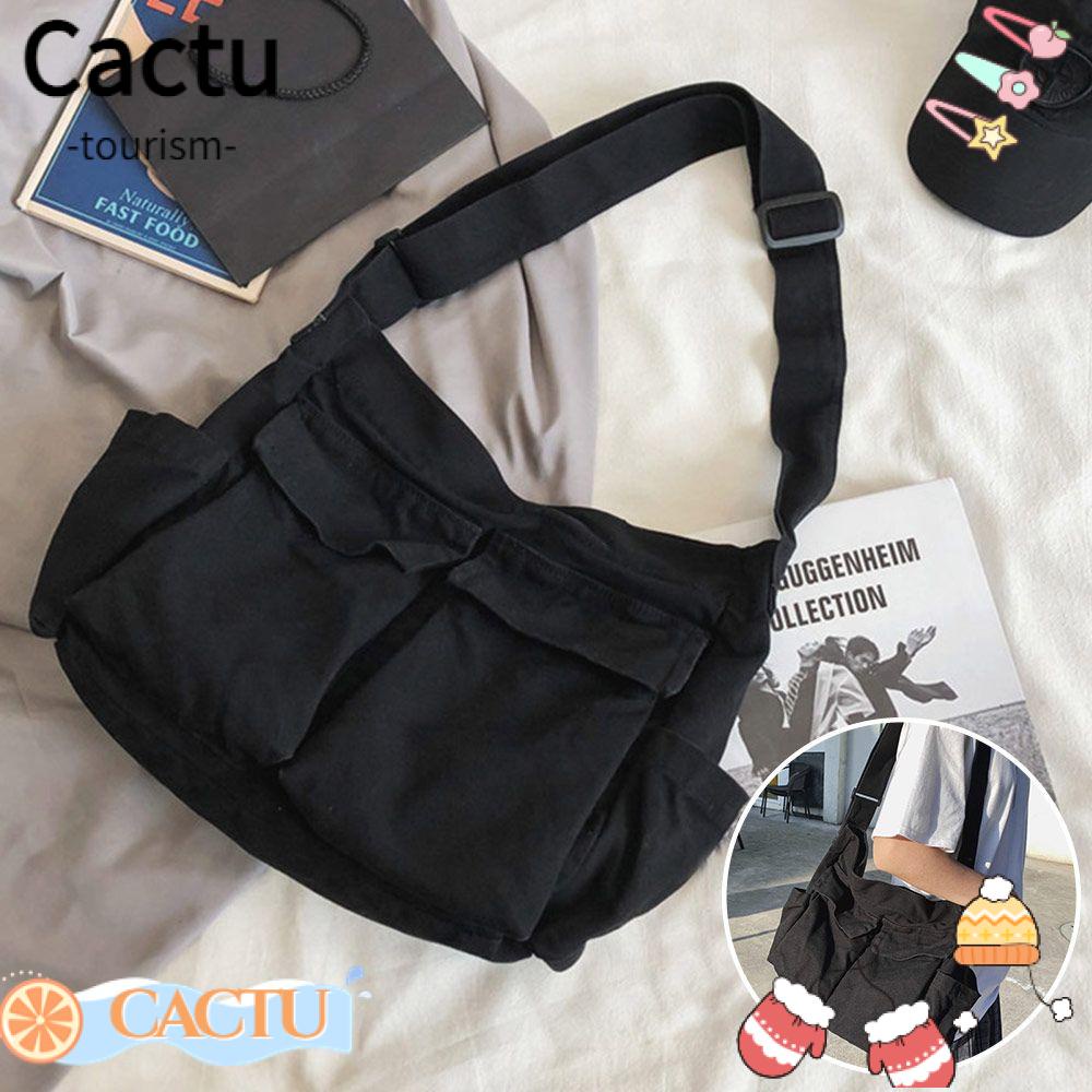 cactu-กระเป๋าสะพายไหล่-กระเป๋าถือ-ผ้าแคนวาส-สําหรับวัยรุ่น