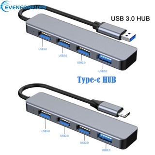 Ev อะแดปเตอร์ฮับ USB 3 0 2 0 4 พอร์ต สําหรับคอมพิวเตอร์