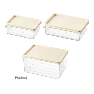 [Fenteer] กล่องเก็บของในตู้เย็น พร้อมฝาปิด ใช้ซ้ําได้ สําหรับอาหารทะเล เนื้อสัตว์ ผัก