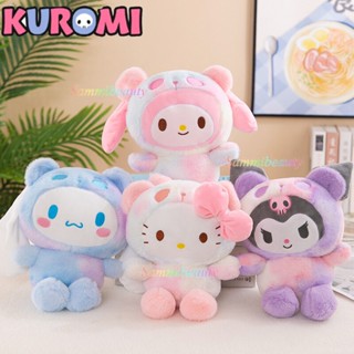 SANRIO หมอนตุ๊กตานุ่ม รูปการ์ตูนอนิเมะ Kuromi My Melody Cinnamoroll Kitty Cat สีรุ้ง เหมาะกับของขวัญวันเกิด สําหรับเด็ก