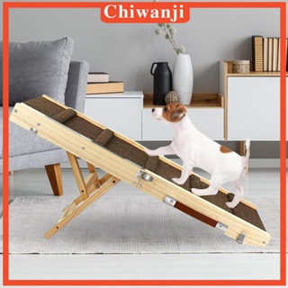 [Chiwanji] บันไดไม้ แบบพับได้ น้ําหนักเบา ปรับความสูงได้ สําหรับสัตว์เลี้ยง สุนัข