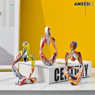โมเดลเรซิ่น รูปปั้น Ameesi Abstract Thinker สีสันสดใส สไตล์นอร์ดิก สําหรับตกแต่งบ้าน ออฟฟิศ ห้องนั่งเล่น