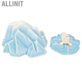 Allinit Iceberg Decoration  Sturdy Ornament Safe Natural Resin Exquisite for Amphibians Saltwater Fish