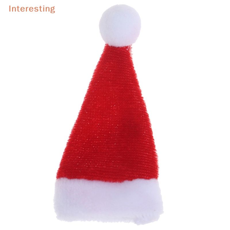 interesting-หมวกคริสต์มาสจิ๋ว-สําหรับตกแต่งบ้านตุ๊กตา-1-6-1-12-1-ชิ้น