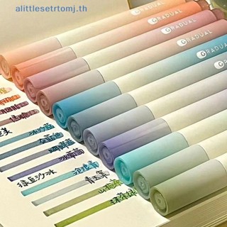 Alittlese ปากกามาร์กเกอร์ ไล่โทนสี สีมาการอง สําหรับนักเรียน สํานักงาน โรงเรียน 4 ชิ้น