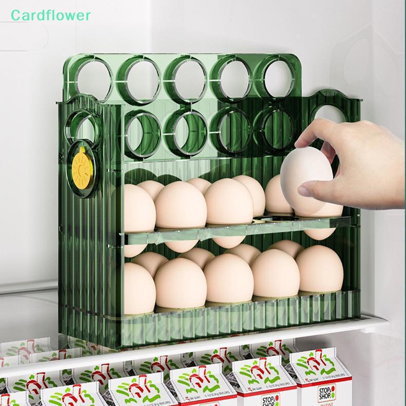 lt-cardflower-gt-กล่องจัดเก็บไข่-3-ชั้น-30-ช่อง-สําหรับตู้เย็น-ประตูด้านข้าง-เคาน์เตอร์ลดราคา