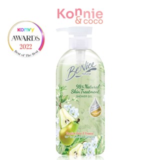 BeNice Shower Gel Natural English Pear Extract Pump [Green] 450ml บีไนซ์ เจลอาบน้ำ.