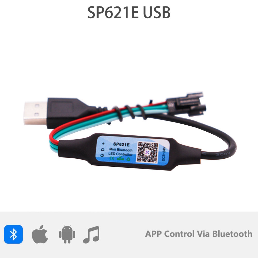 ตัวควบคุมพิกเซล LED DC5V-24V SP611E SP621E SP002E SP110E สําหรับแถบ ...