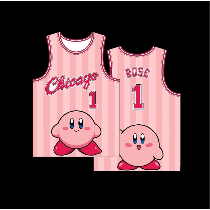 เสื้อกีฬาบาสเก็ตบอล ลายการ์ตูน Star Kirby Rose Jersey Team Uniform