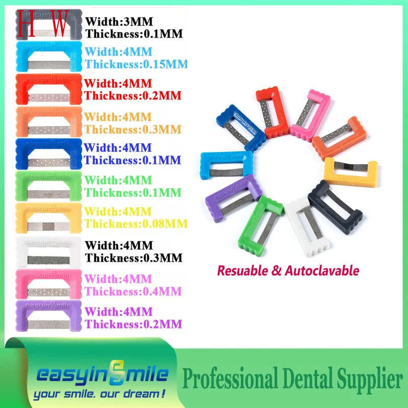 10pcs จัดฟัน Interproximal Reduction Strips Easyinsmile ทันตกรรม IPR/IR ...