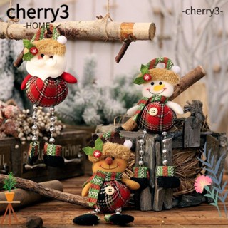 Cherry3 จี้ตุ๊กตาซานตาคลอส สโนว์แมน คริสต์มาส สําหรับแขวนตกแต่งต้นคริสต์มาส