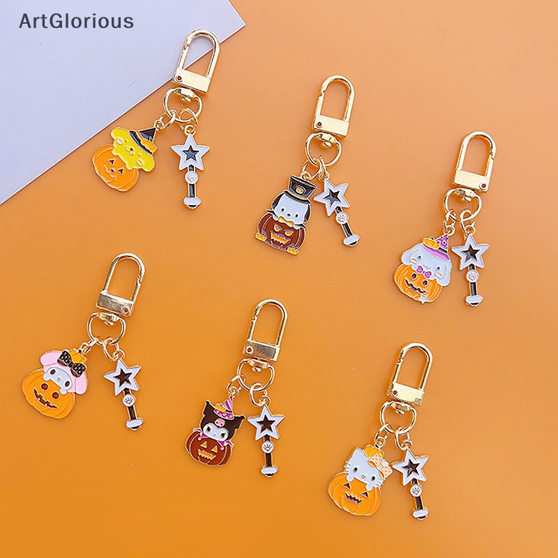 sanrio-พวงกุญแจ-จี้โลหะ-รูป-hello-kitty-kuromi-cinnamoroll-kawaii-เหมาะกับของขวัญฮาโลวีน-สําหรับตกแต่งกระเป๋า